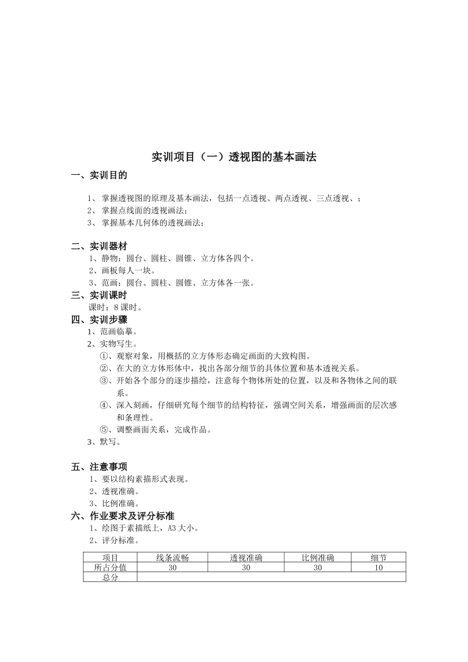 《产品速写》实训指导书_第2页