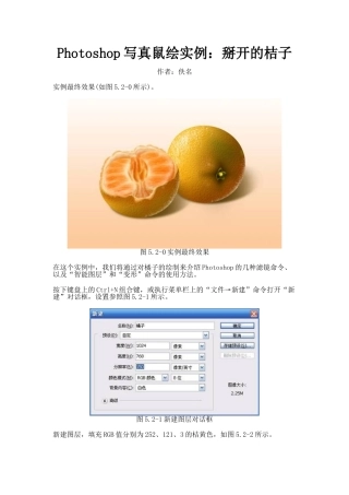 桔子PS制作过程