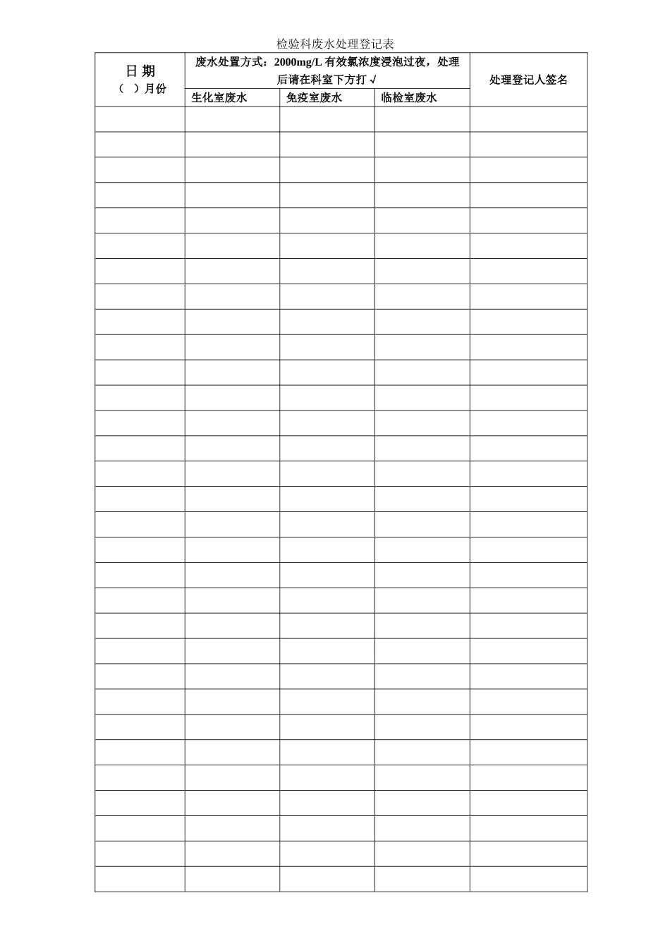 检验废水处理登记表_第1页