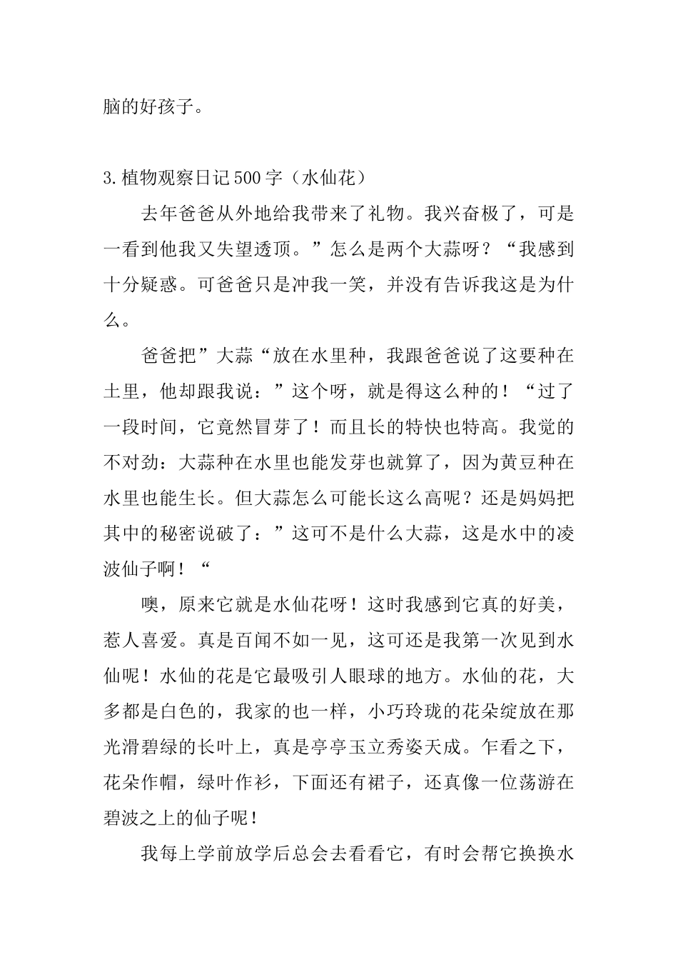 植物观察日记500字_第3页