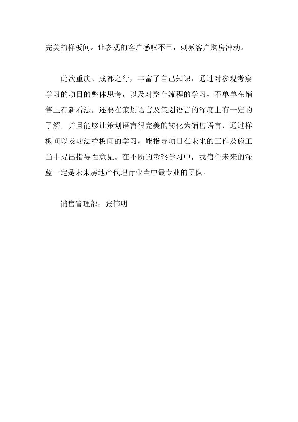 楼盘考察学习报告_第3页