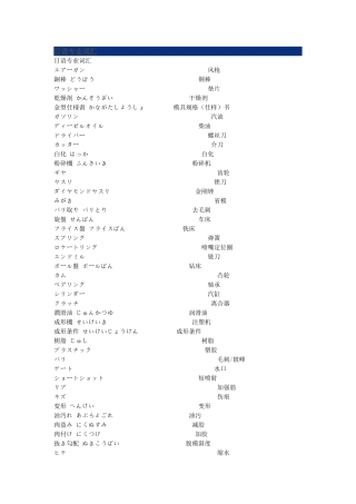 模具方面日语单词