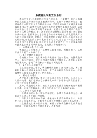 模特队工作总结