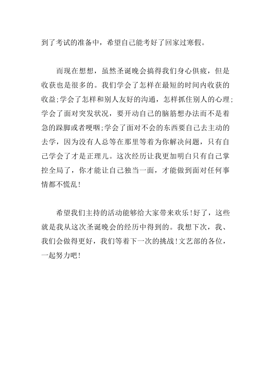 欢乐圣诞节主题活动总结_第3页