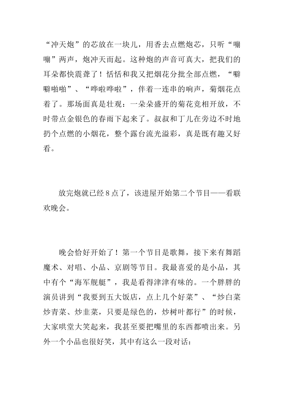 欢乐的除夕夜七年级日记600字_第2页