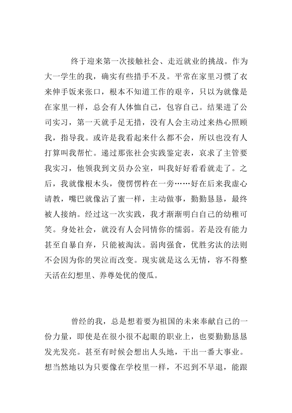 毕业生文员寒假实习总结_第3页