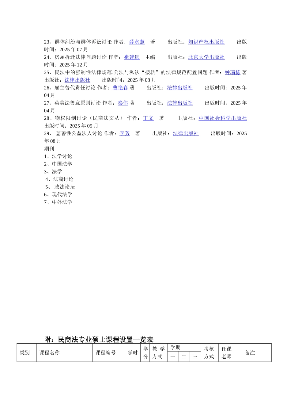 民商法学专业硕士学位研究生培养方案_第3页