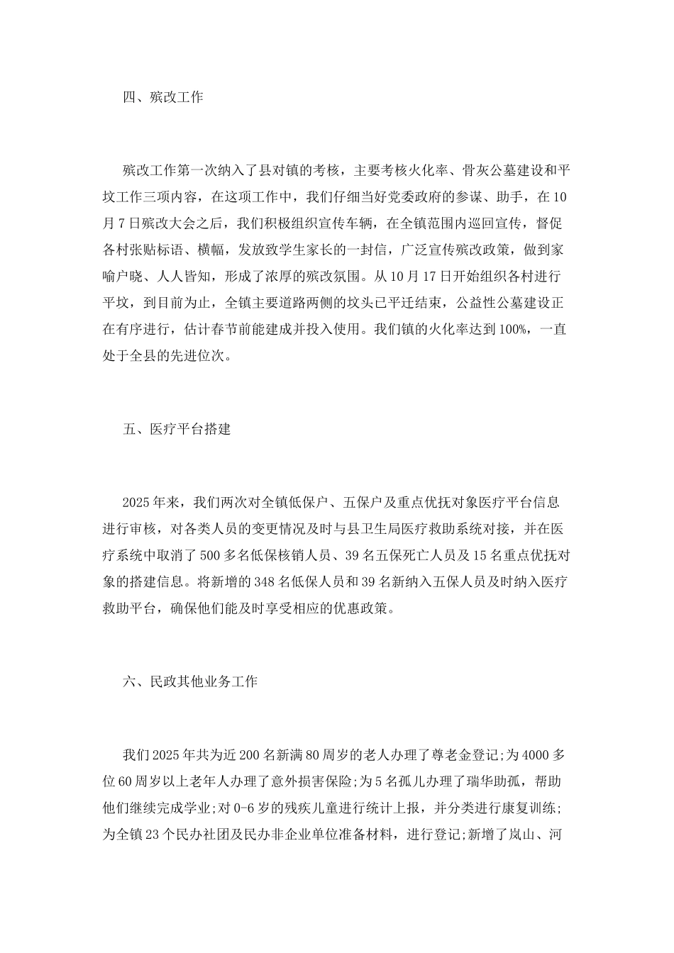 民政专干2025年述职报告_第3页