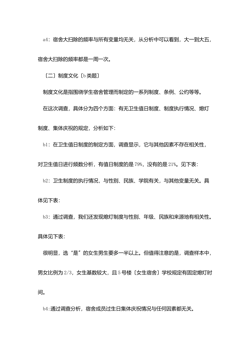 民族大学大学生宿舍文化调查报告_第3页