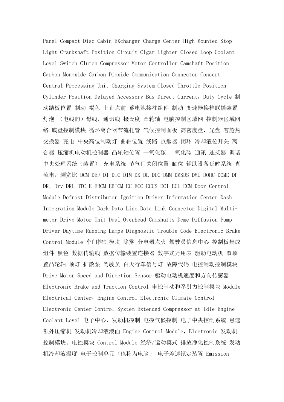 汽车电路图常用英文缩写[1]课案_第2页