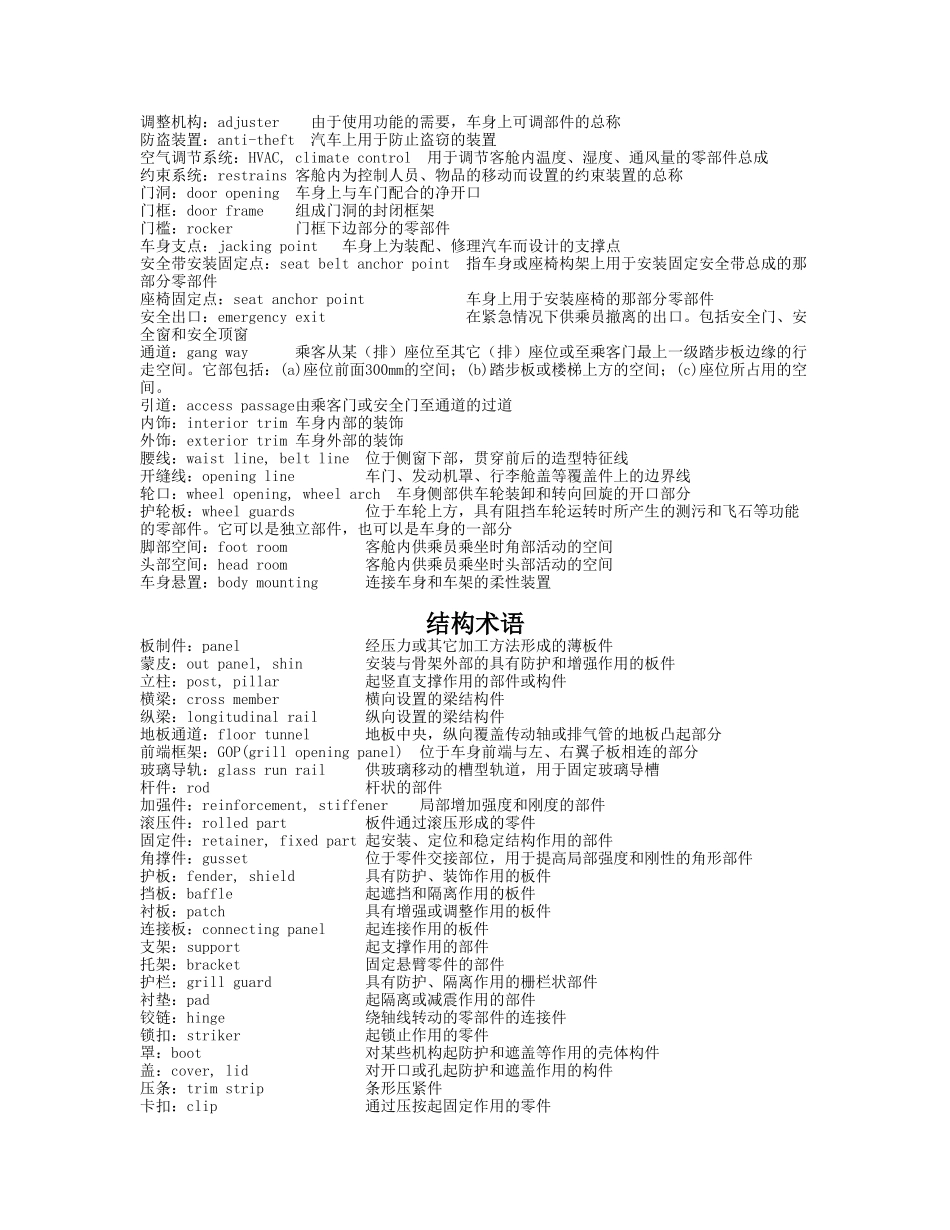 汽车车身术语_第2页