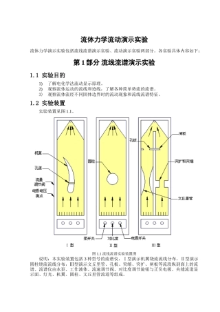 流体力学流动演示实验