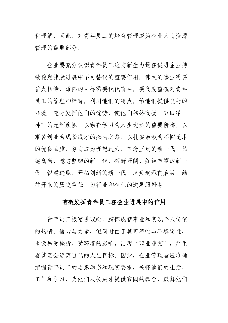 浅议如何发挥青年员工在企业发展中的生力军作用_第2页