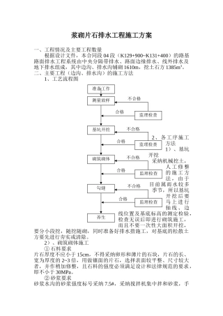 浆砌片石排水工程施工方案04