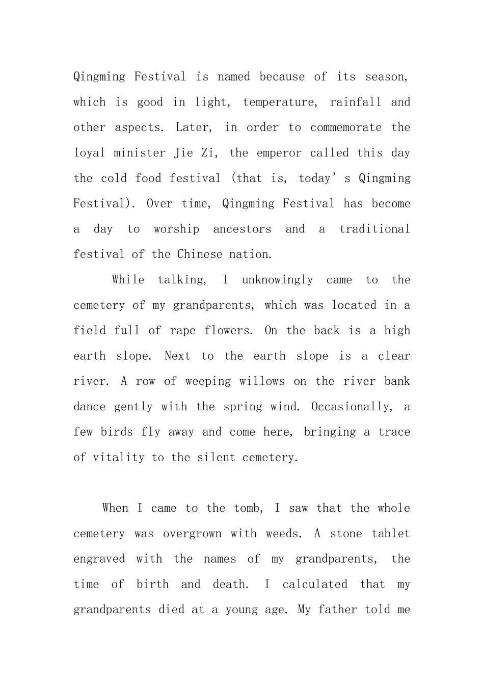 清明节祭祖英语手抄报资料_第2页