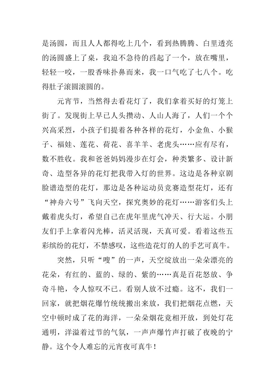 热闹的元宵节初二周记600字_第3页