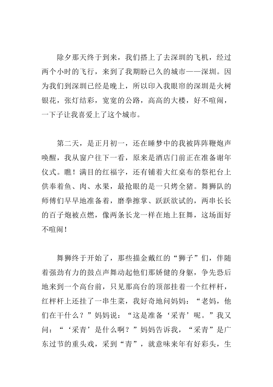 热闹的新年初一日记600字5篇_第3页