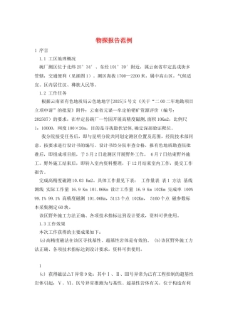 物探报告范例