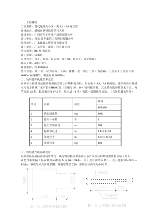 物料提升机安拆方案