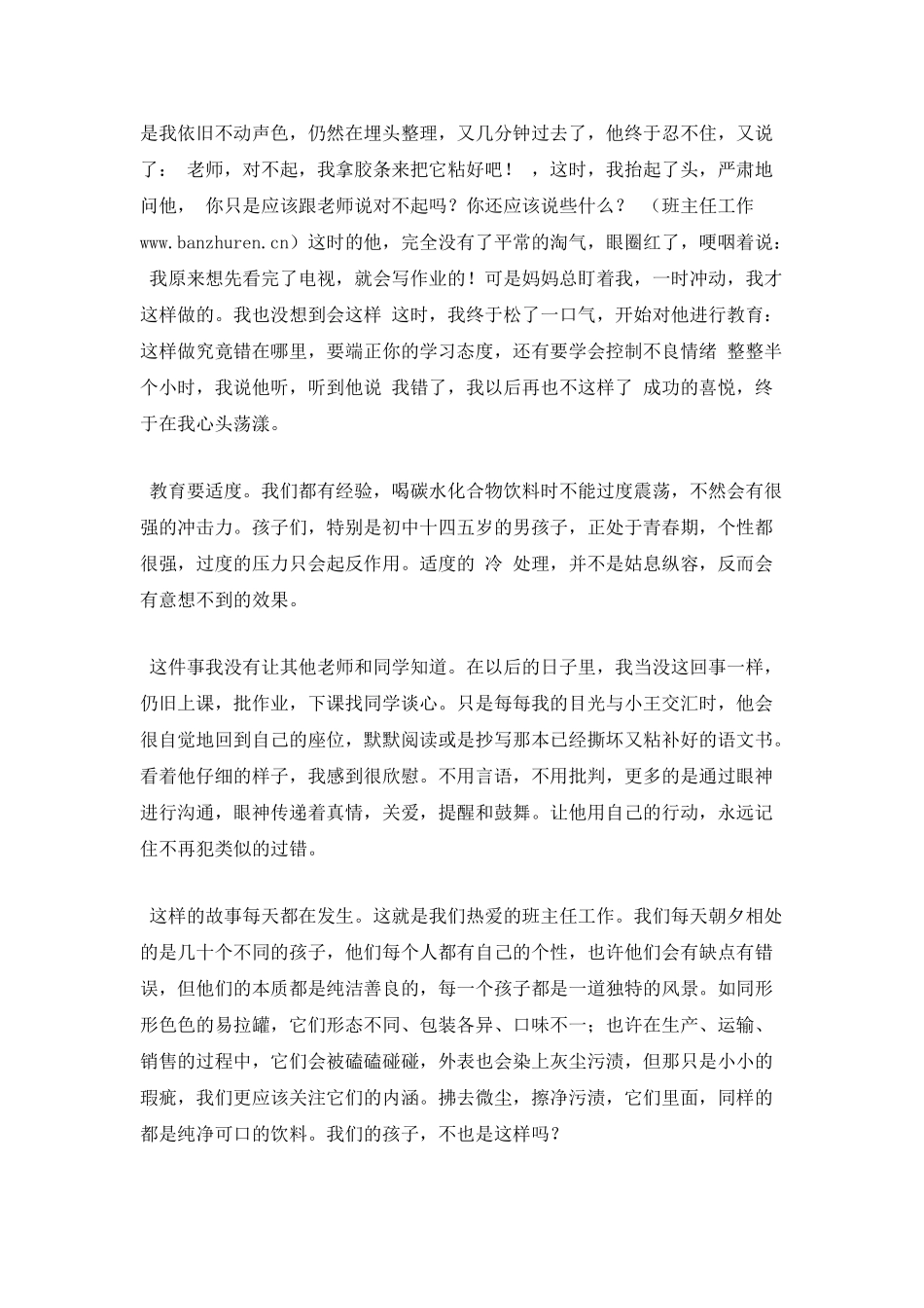班主任工作艺术：细致、及时、巧妙、耐心、适度_第3页
