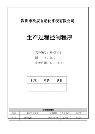 生产过程控制程序