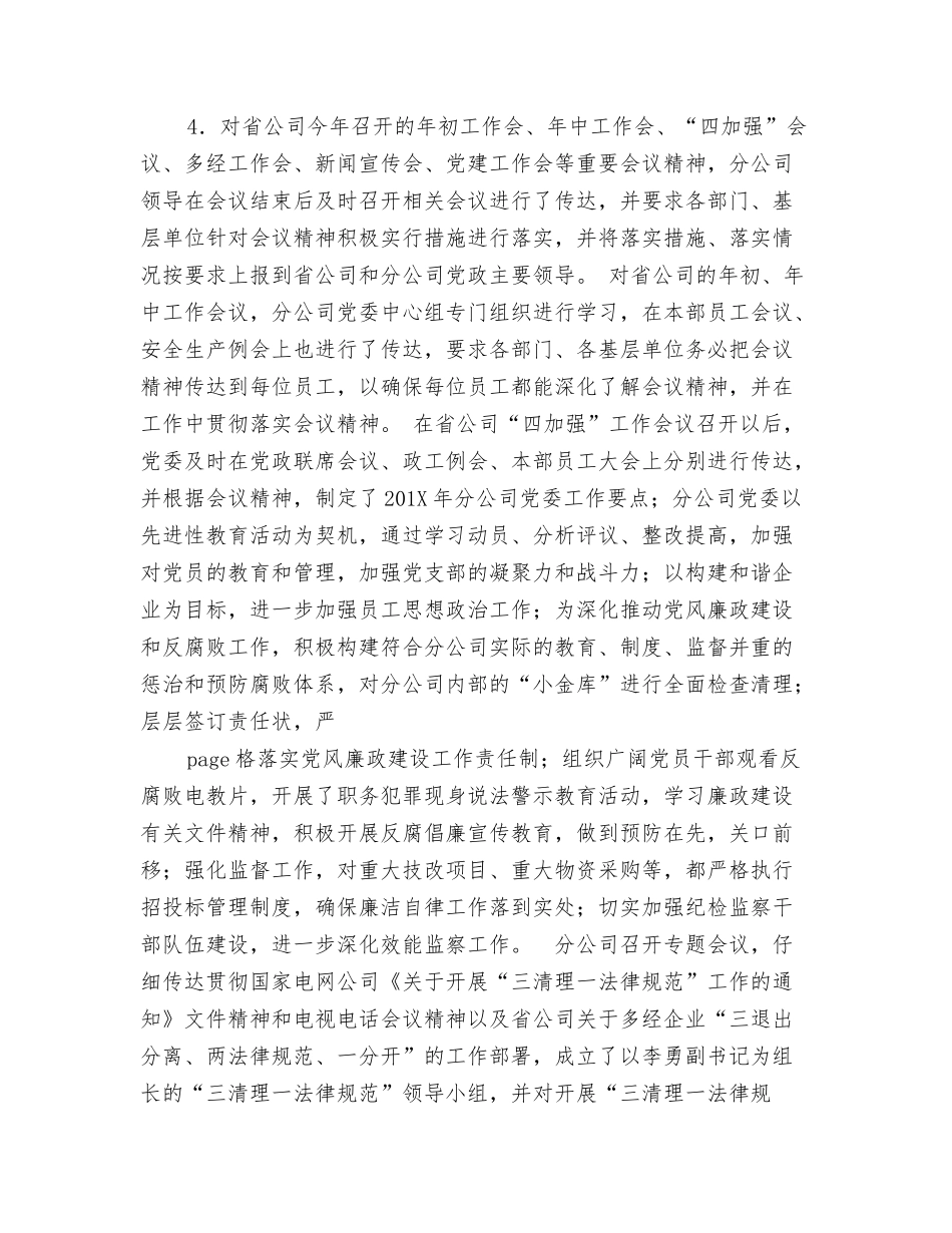 电力公司执行力情况自查报告_第3页