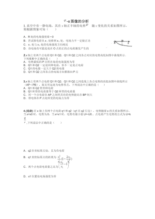 电势x图像的分析