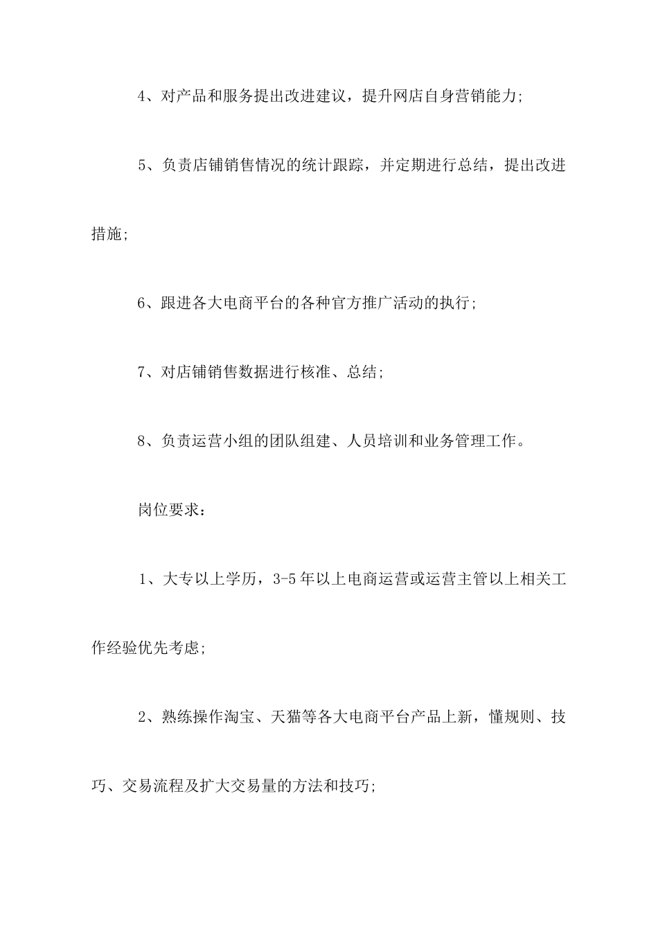 电商运营总监工作的职责_第2页