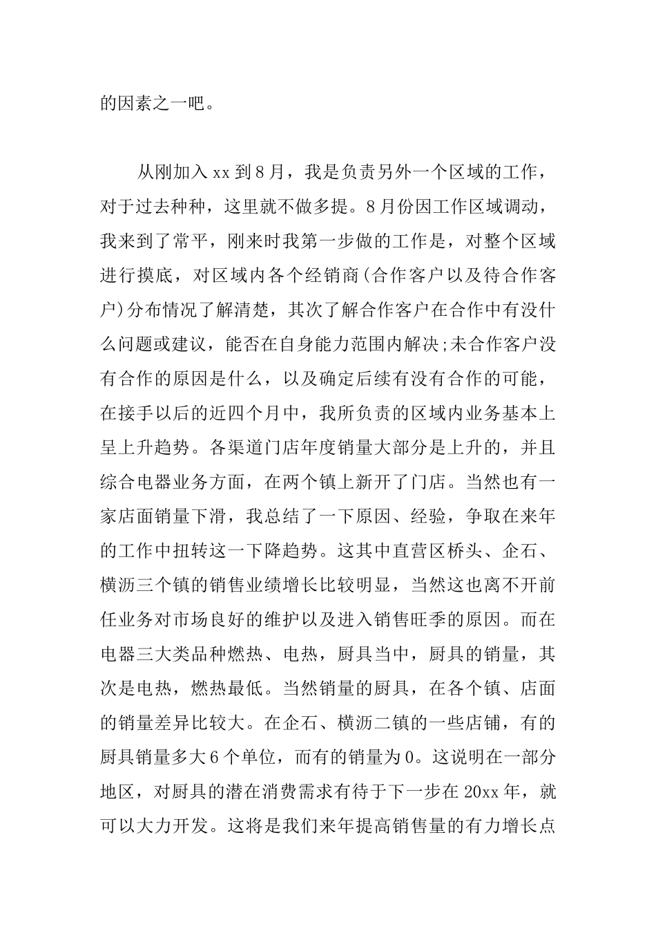 电器销售工作总结范文精选_第2页