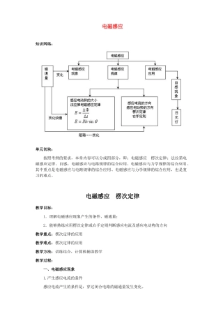 江苏石榴高级中学2010年高三物理第一轮复习 第十章  电磁感应教案 人教版
