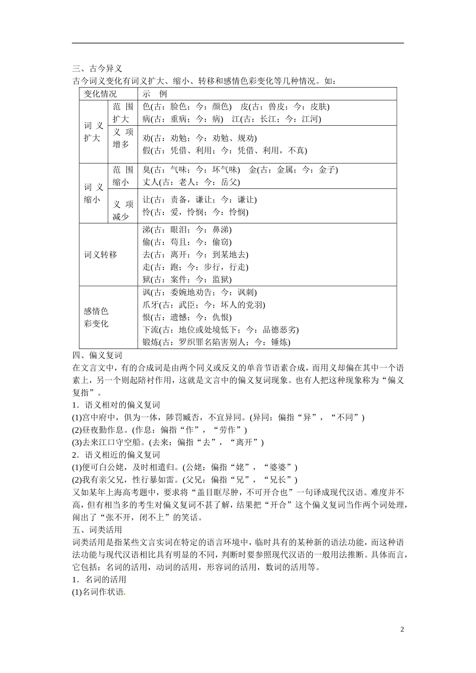 江西省横峰中学2016年高考语文一轮复习 2.1.1文言实词基础知识学案_第2页