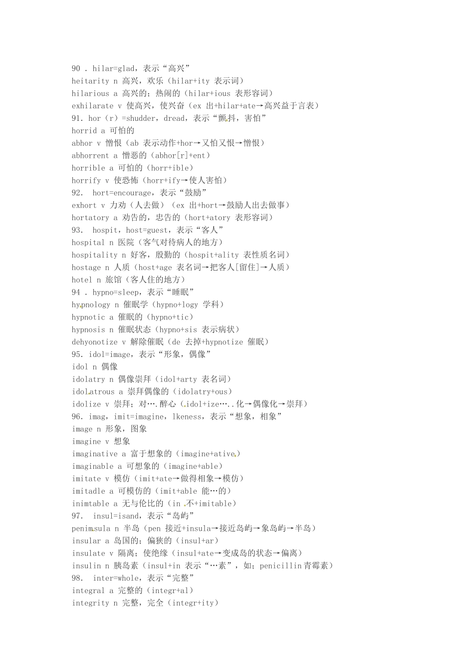 江西省萍乡市高中英语词根词缀记忆法（三十一）_第2页