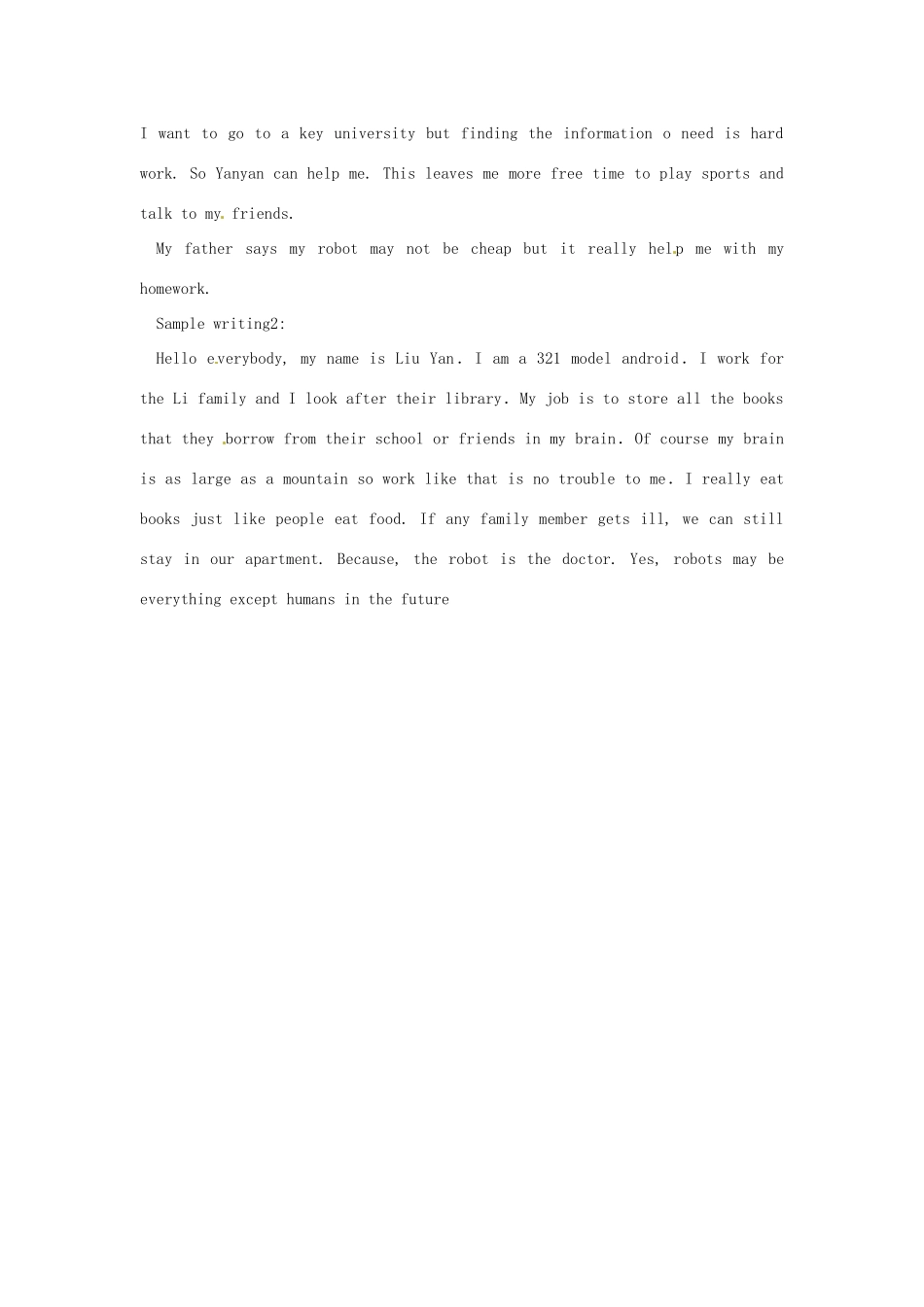 河北省辛集三中2014年高中英语 unit3 Period 6 Writing教案 新人教版必修2_第3页