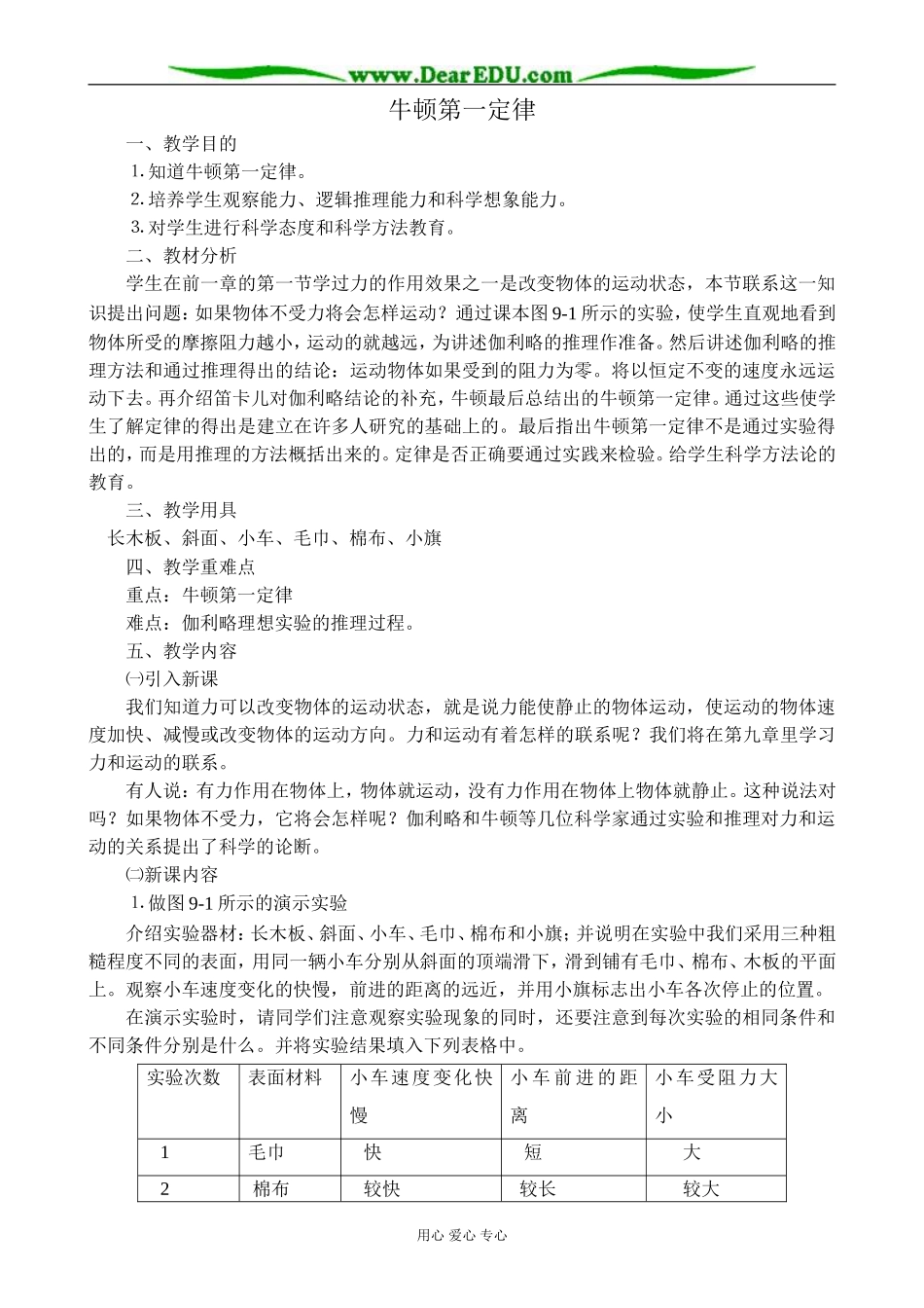 沪科版高中物理必修1牛顿第一定律_第1页