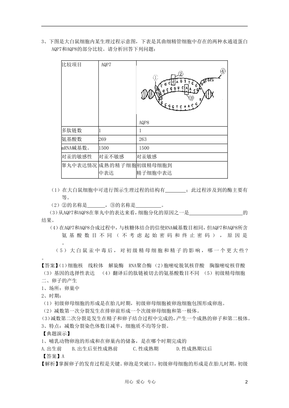 河南省许昌市重点中学2012高三生物一轮复习 胚胎工程理论导学案_第2页