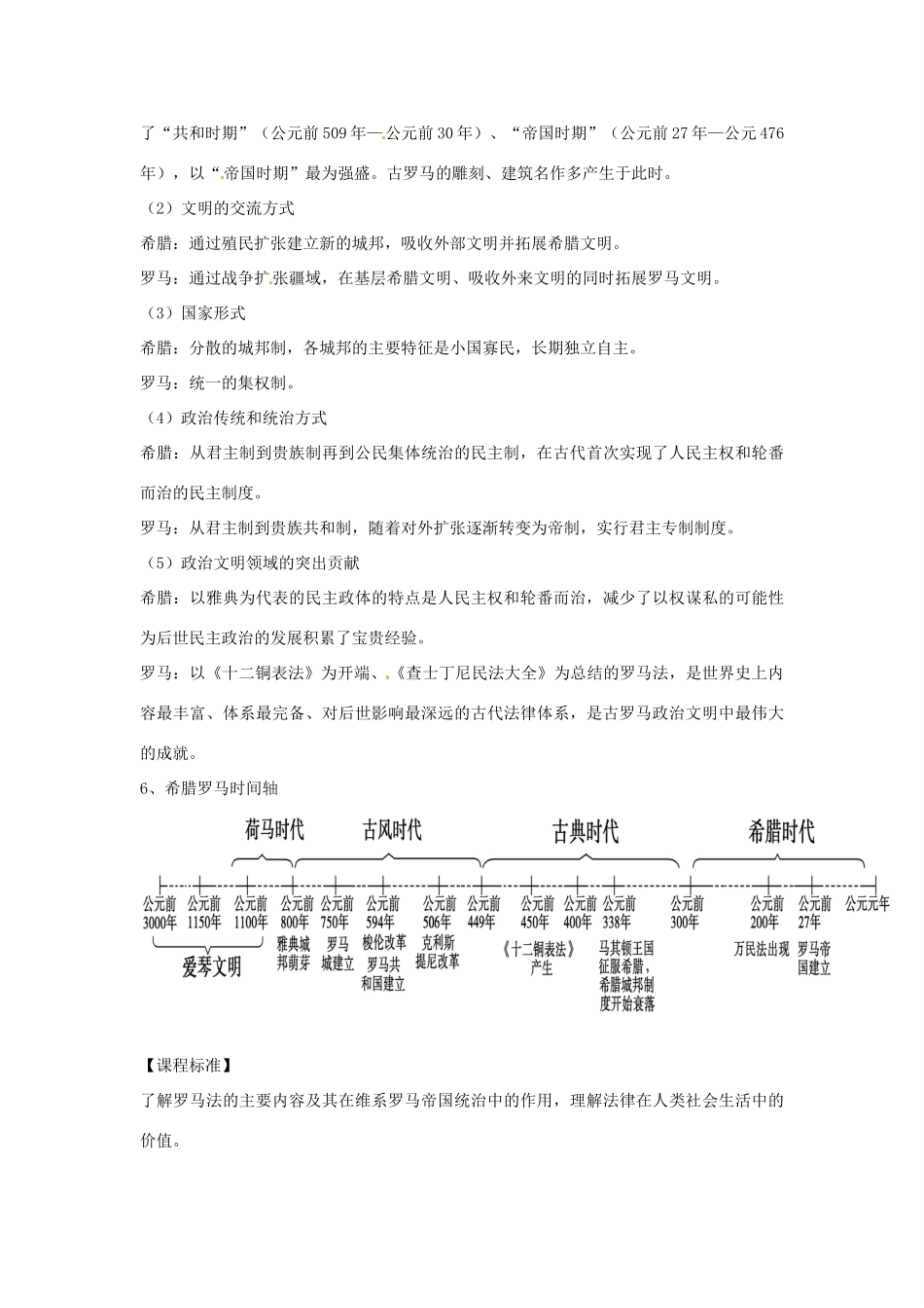 河南省沁阳一中高中地理 第二单元 第6课《罗马法的起源和发展》导学案 新人教版必修1_第3页