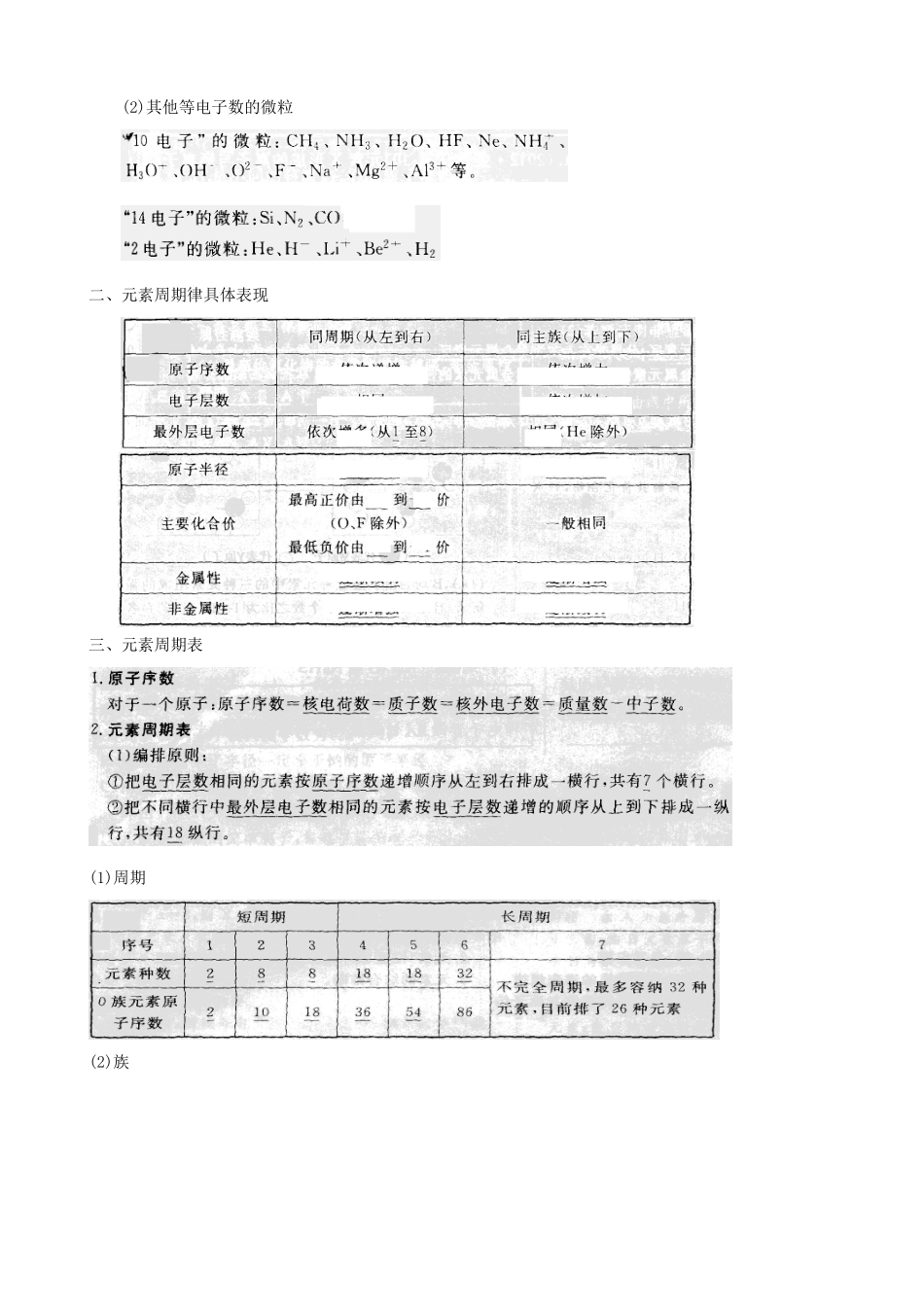 河南省新野三高2014高中化学 物质结构  元素周期律复习导学案1 鲁教版必修2_第2页
