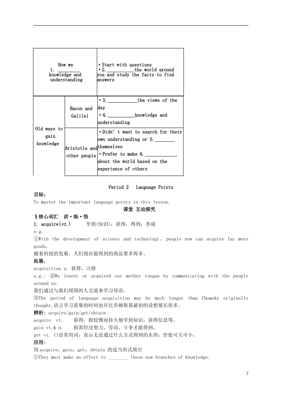河南省沁阳市第一中学2013-2014学年高中英语 Unit15 Lesson4导学案 北师大版必修5_第2页