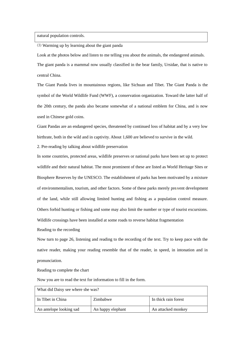 浙江省2013年高中英语 Unit4 period A sample lesso n plan for reading教学设计1 新人教版必修2_第3页