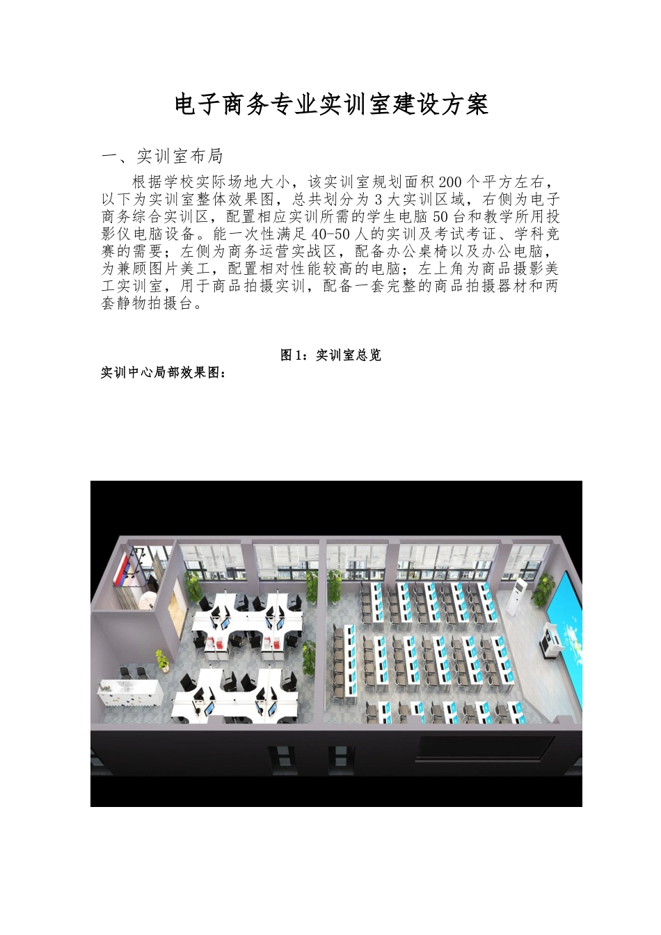 电子商务专业实训室建设方案_第1页