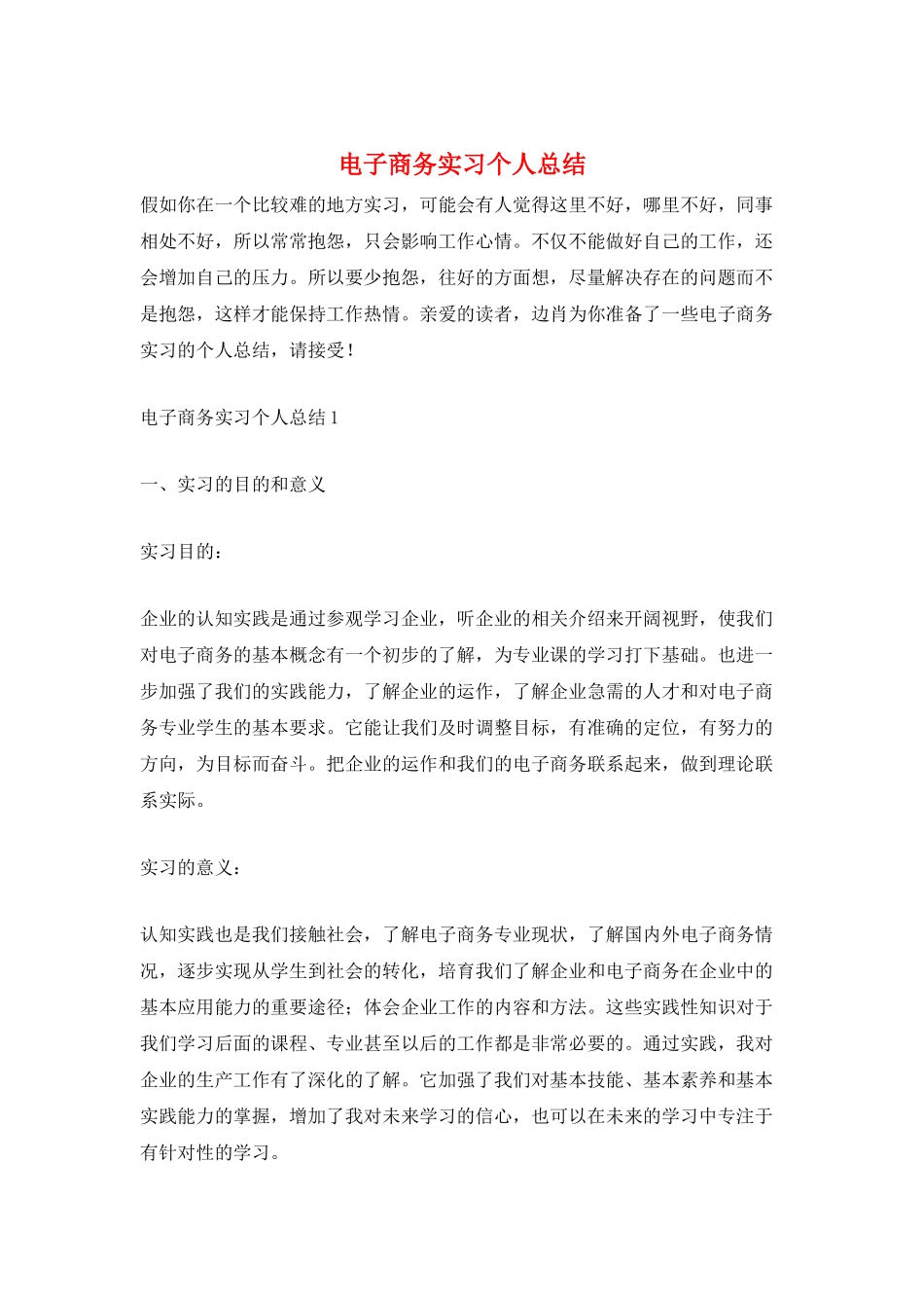 电子商务实习个人总结_第1页