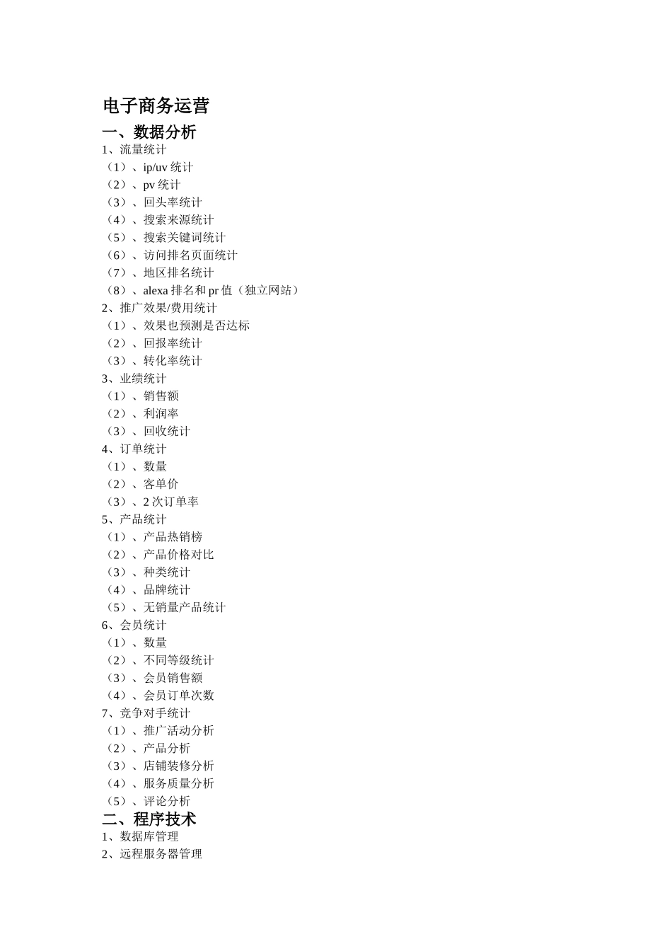 电子商务运营思维导图_第1页