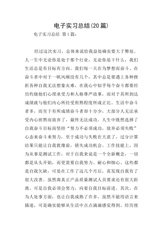 电子实习总结