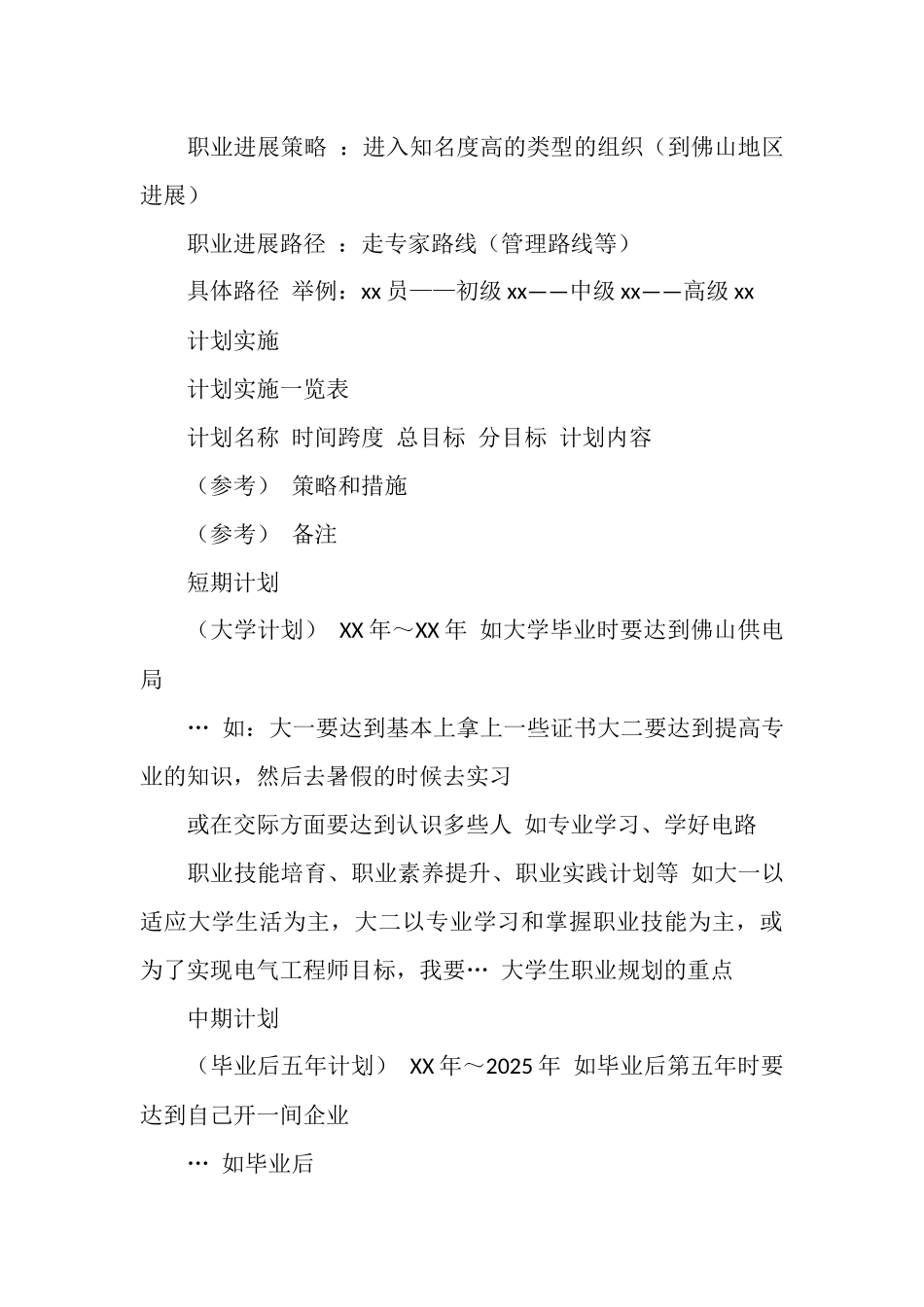 电气行业职业规划_第3页