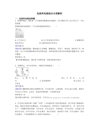 电流和电路综合分类解析