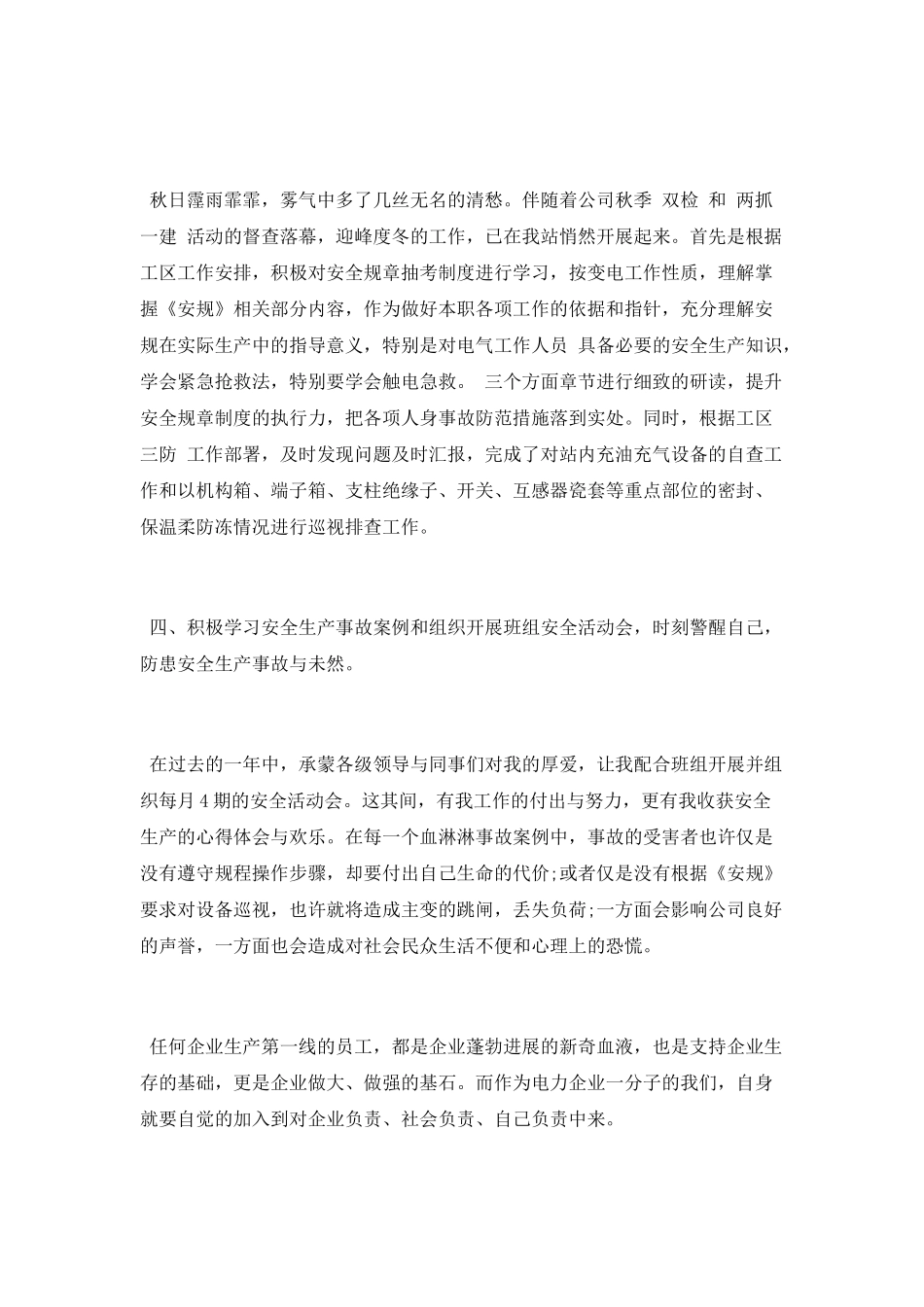 电站员工个人工作总结_第3页