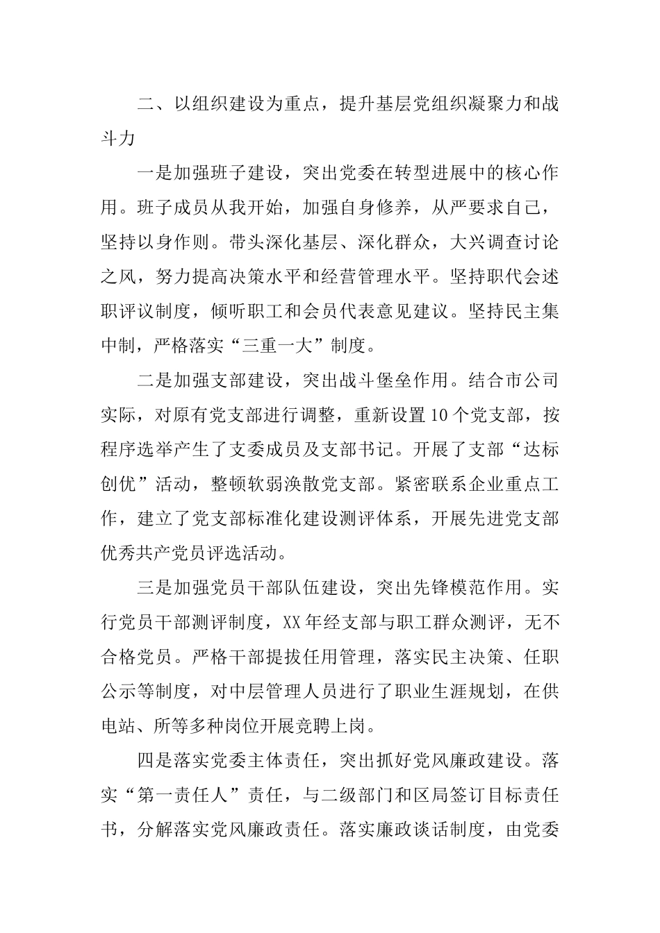 电网公司党组织书记述职报告_第3页