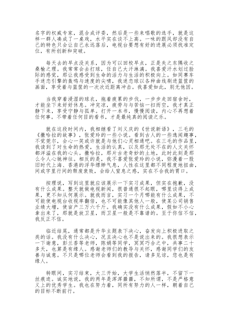 电视台实习暑期实习报告_第3页