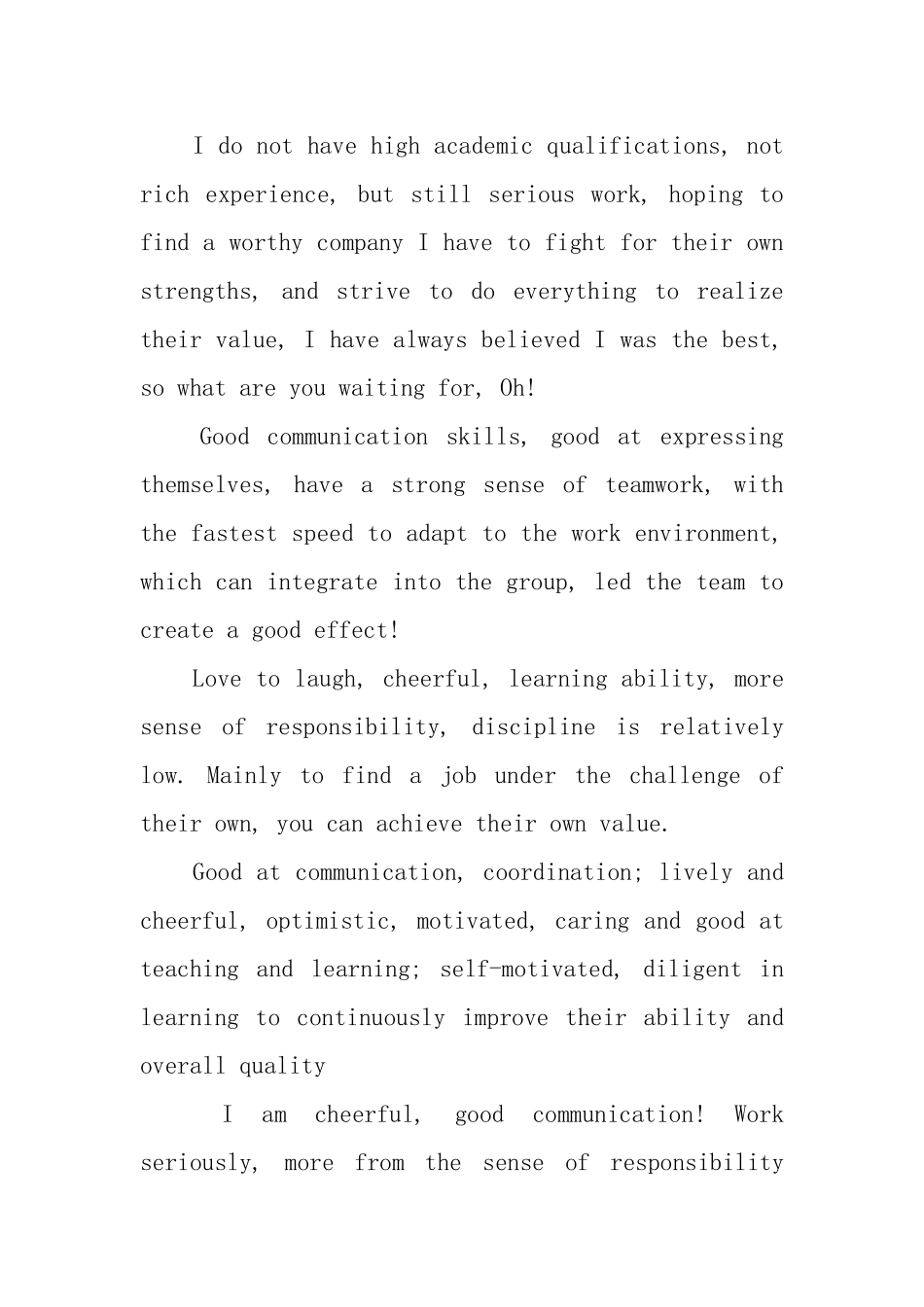 电话销售员英文自我评价_第3页