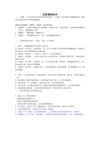 皮肤基础知识完整版